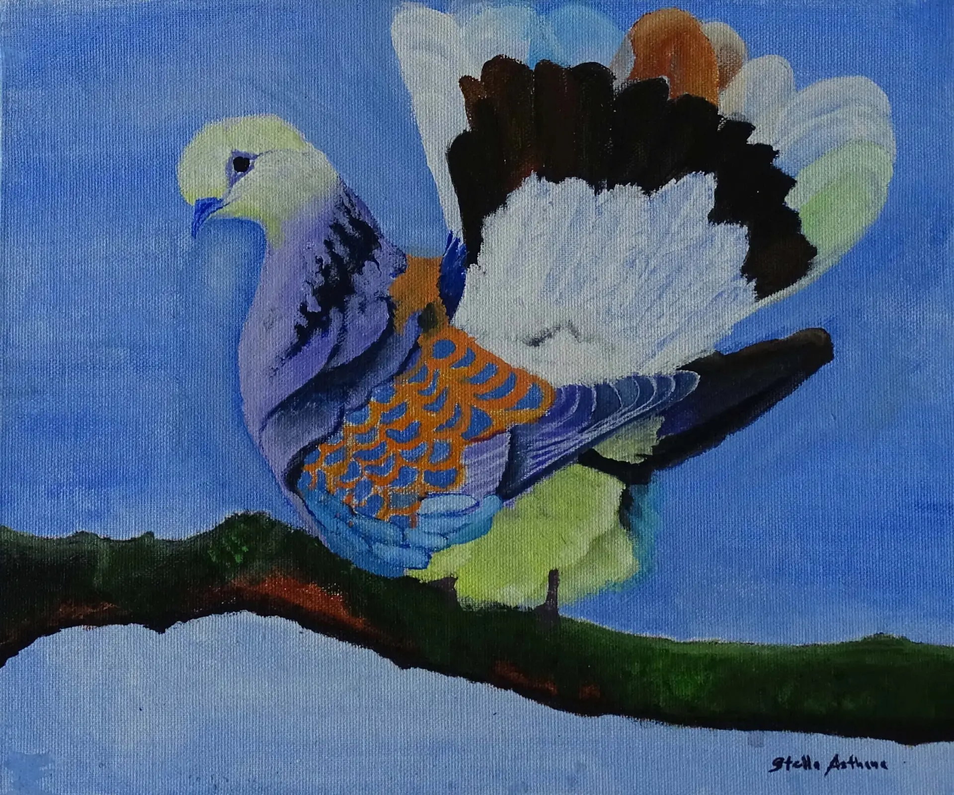 Haze art studio Bird Painting https://hazeartstudio.com/ Flower painting