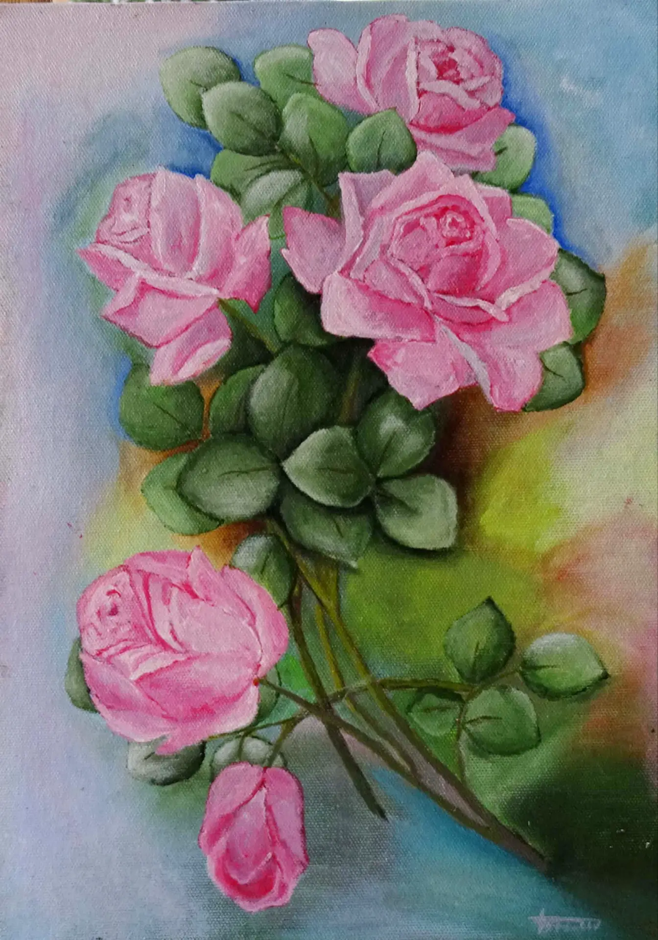 Haze art studio https://hazeartstudio.com/ Flower painting vintage flower painting