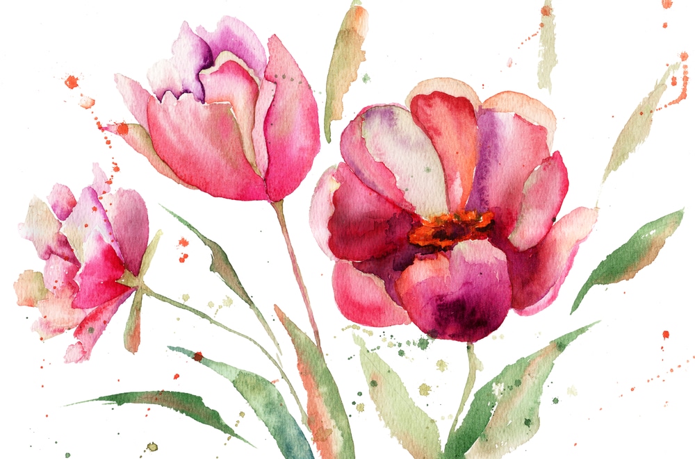 Haze Art Studio watercolour painting flower painting https://hazeartstudio.com/